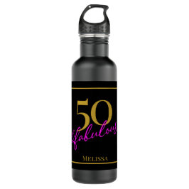 50 und fabelhaftes schwarzes Gold Pink individuell Edelstahlflasche