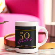 50 und fabelhaftes schwarzes Gold Pink