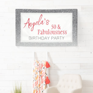 50 und Fabulity Script 50. Geburtstag Banner
