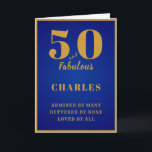50 und Fabulous 50. Geburtstag Pater Son Granddad Karte<br><div class="desc">Passen Sie den Text einfach an die Vorderseite und das Innere dieser Geburtstagskarte an,  indem Sie die Vorlage verwenden. Teil des Standardprogramms für Grußkarten.</div>