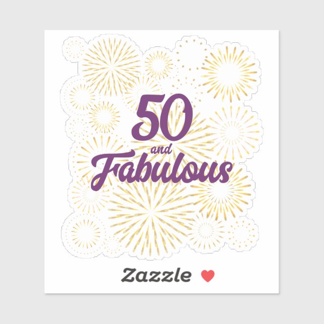 50 und Fabulous Aufkleber (Blatt)