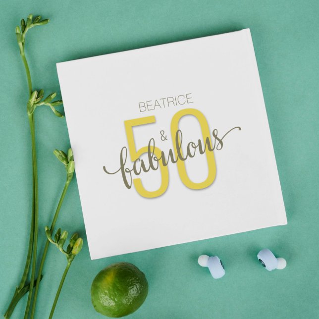 50 und Fabulous Birthday Gold Typografie (Von Creator hochgeladen)