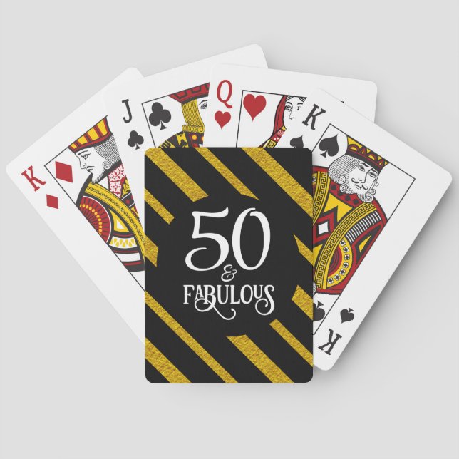 50 und Fabulous Black and Gold Spielkarten (Rückseite)