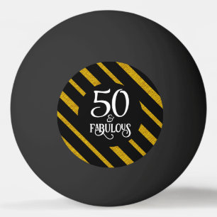 50 und Fabulous Black and Gold Tischtennisball