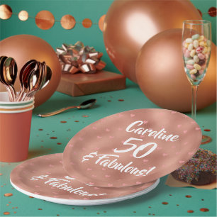 50 und Fabulous Custom Birthday Pappteller