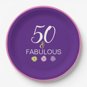 50 und Fabulous Daisy 21, 30 40, 60 Alter Pappteller