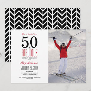 50 und Fabulous  Einladung zur 50. Geburtstagspart