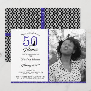 50 und Fabulous  Einladung zur 50. Geburtstagspart