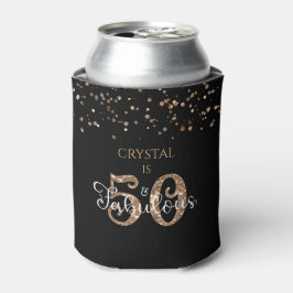 50 UND FABULOUS Elegant Kupfer Gold Confetti Black Dosenkühler