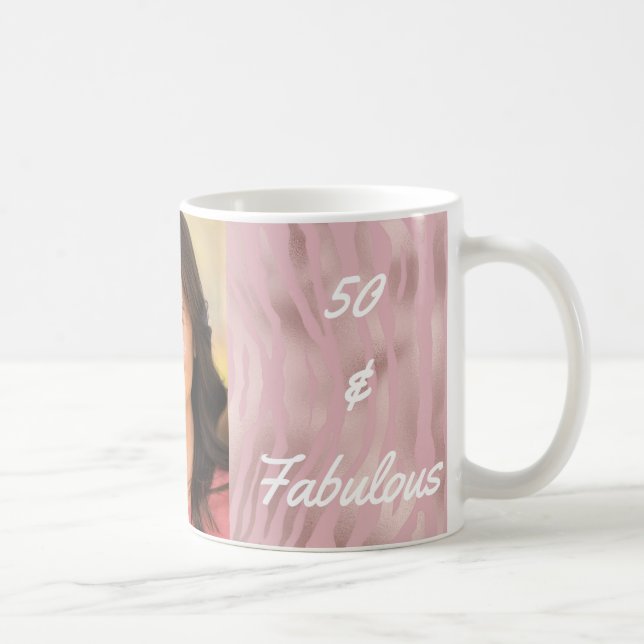 50 und Fabulous Foto Pink Zebra Kaffeetasse (Rechts)