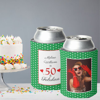 50 und Fabulous Geburtstag Foto 50. Party Green WH Dosenkühler