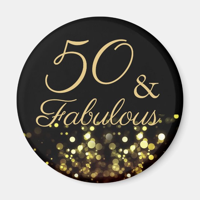 50 und Fabulous Geburtstag Magnet (Vorne)