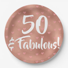 50 und Fabulous Geburtstag Pappteller