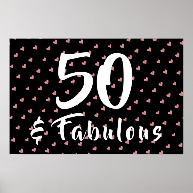 50 und Fabulous Geburtstag Poster (Vorne)