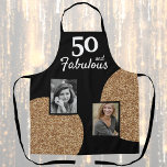 50 und fabulous Gold Glitzer 2 Foto 50. Geburtstag Schürze<br><div class="desc">50 und fabulous Gold Glitzer 2 Foto 50. Geburtstag Schürze. Fügen Sie Ihre Fotos hinzu - Sie können ein altes und neues Foto verwenden.</div>