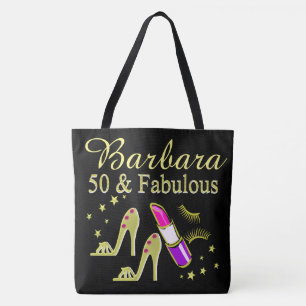 50 UND FABULOUS GOLD SHOE LOVER PERSONALISIERTE TA TASCHE