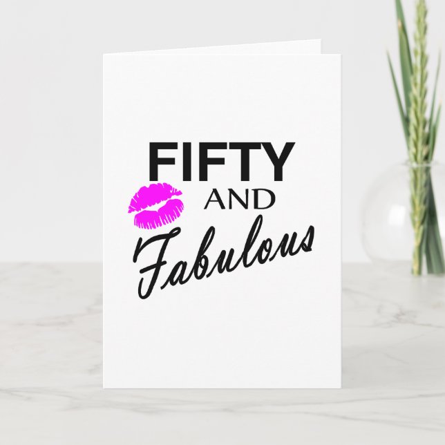 50 und Fabulous Karte (Vorderseite)