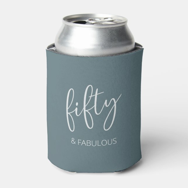 50 und Fabulous Modern Script Cooler Dosenkühler (Kanne Vorderseite)