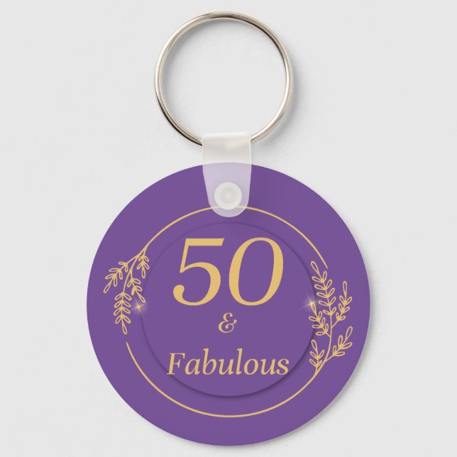 50 und Fabulous Schlüsselanhänger (Vorderseite)
