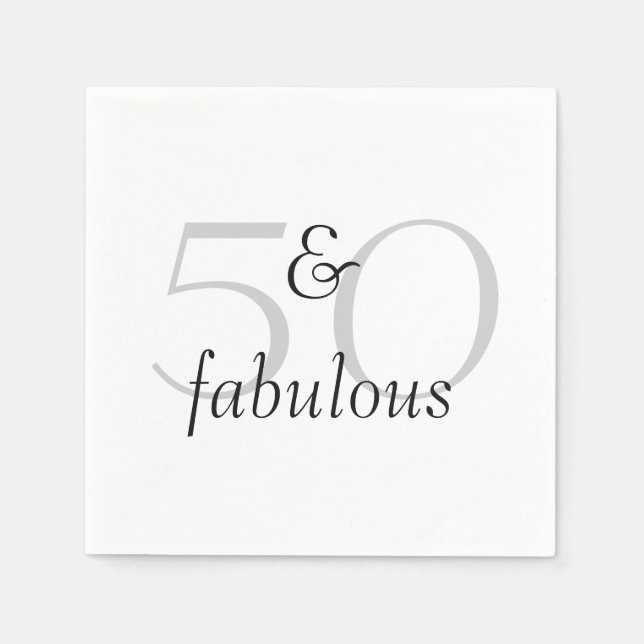 50 und Fabulous Serviette (Vorderseite)