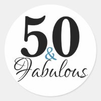 50 und Fabulous Typografie 50. Geburtstag