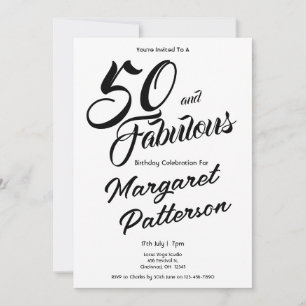 50 und Fantastisch   50. Geburtstagsfeier Einladung