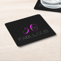 50 und fantastisch Chic Hot Pink Schwarz Geburtsta
