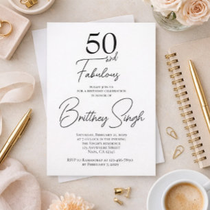 50 und Fantastisch Einladung zur 50. Geburtstags