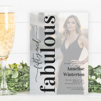 50 und fantastisch Foto 50. Geburtstagsfeier Einladung