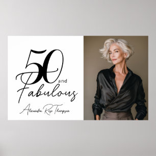 50 und Fantastisch Foto 50. Geburtstagsfeier Poster