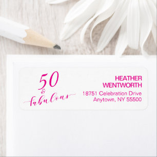 50 und Fantastisch Fünfzigster Geburtstag Hot Pink