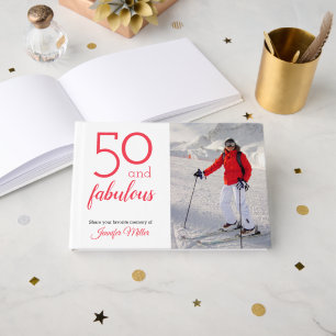 50 und fantastisch, Ihr Foto und Name 50. Geburtst Gästebuch