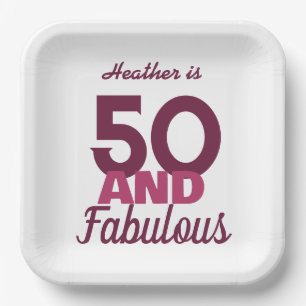 50 und Fantastisch Pappteller