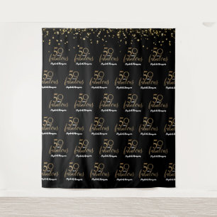 50 und fantastisch Photobooth Individuelle 50. Geb Wandteppich