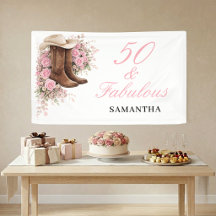 50 und Fantastisch Pinker Western-Blumen 50. Gebur