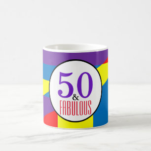 50 und Fantastische Farbige Geometrische Meilenste Kaffeetasse