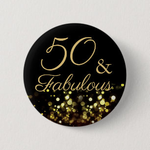 50. und Fantastischer Geburtstag Button