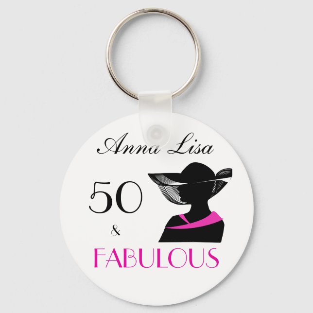 50 und Fantastisches Art Deco Elegant Ein perfekte Schlüsselanhänger (Vorderseite)