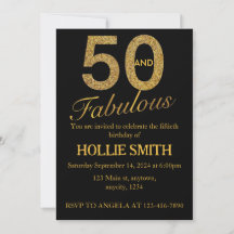 50 und großartige Einladung zum Geburtstag