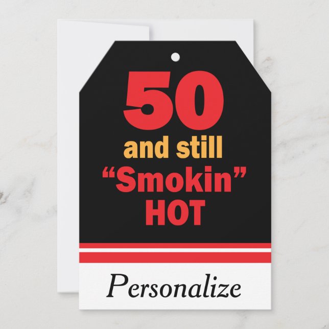 50 und immer noch Smokin heiß | 50. Geburtstag Karte (Vorderseite)