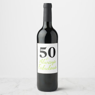 50 und immer vornehm weinetikett
