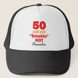 50 und noch Smokin heißer   50. Name Geburtstags- Truckerkappe