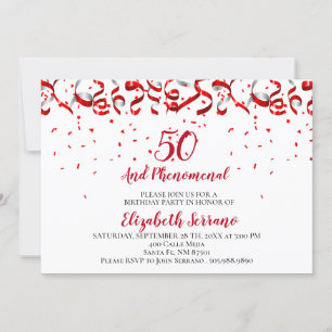 50 und phänomenaler Geburtstag Einladung