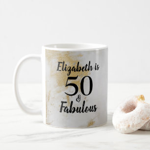 50 und prächtiger goldgrauer Marmor mit schwarzem  Kaffeetasse