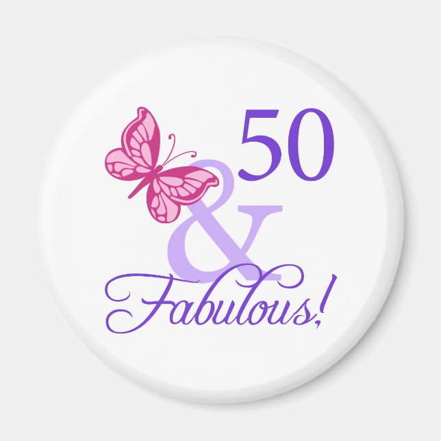 50 und toller Geburtstag Magnet (Vorne)