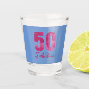 50 und üppiger 55. Geburtstag b Tag Schnapsglas