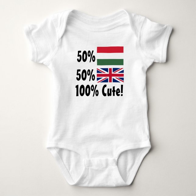 50 % Ungarn 50 % Britische 100 % Niedlich Baby Strampler (Vorderseite)