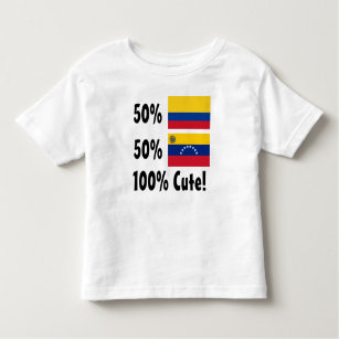 50% Venezolaner 50% kolumbianisches 100% niedlich Kleinkind T-shirt