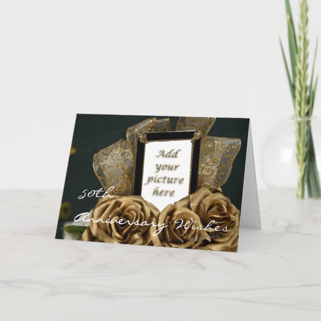 50. Wedding Anniversary Card anpassen Karte (Vorderseite)