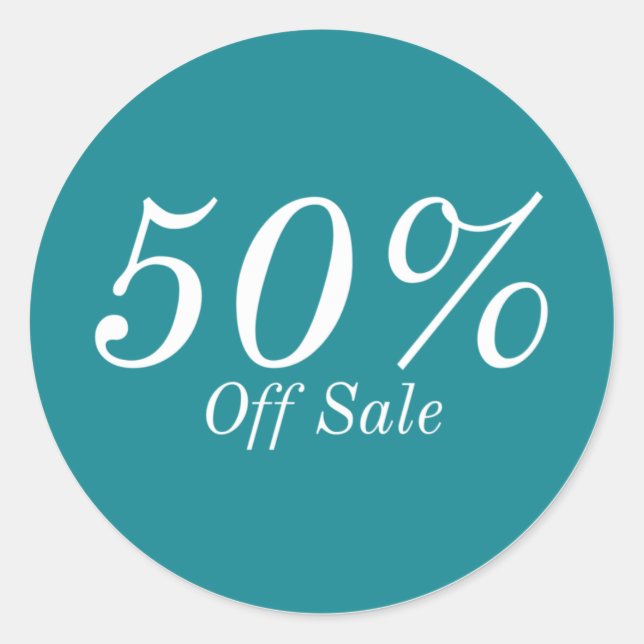 50 % weniger Aufkleber (Vorderseite)